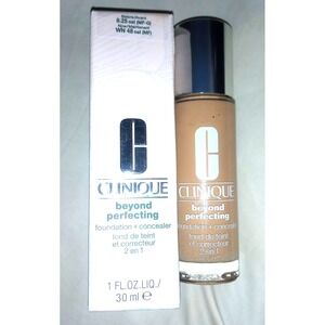 CLINIQUE BEYOND PERFECTING FOUNDATION + CONCEALER # 48 OAT   1oz